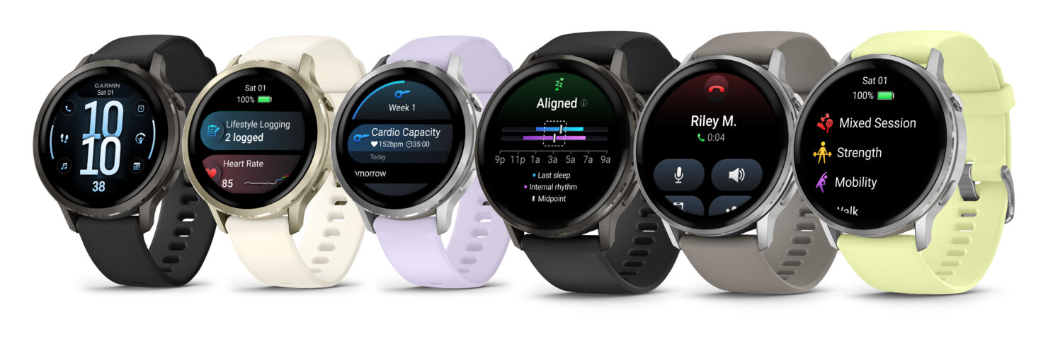 Garmin Venu 4 i seks fargevarianter