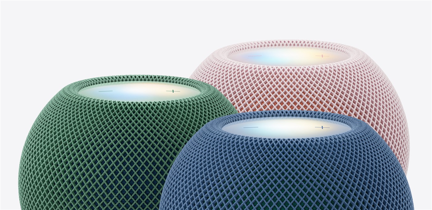 HomePod mini 2 i grønn, rosa og blå